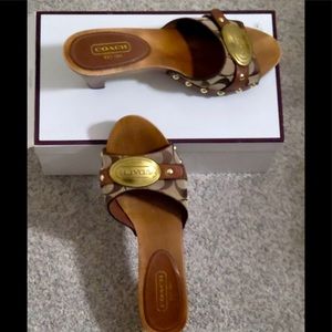 COACH addisyn signature heels.